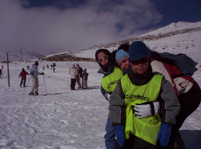  prepared for the route with snowshoes 